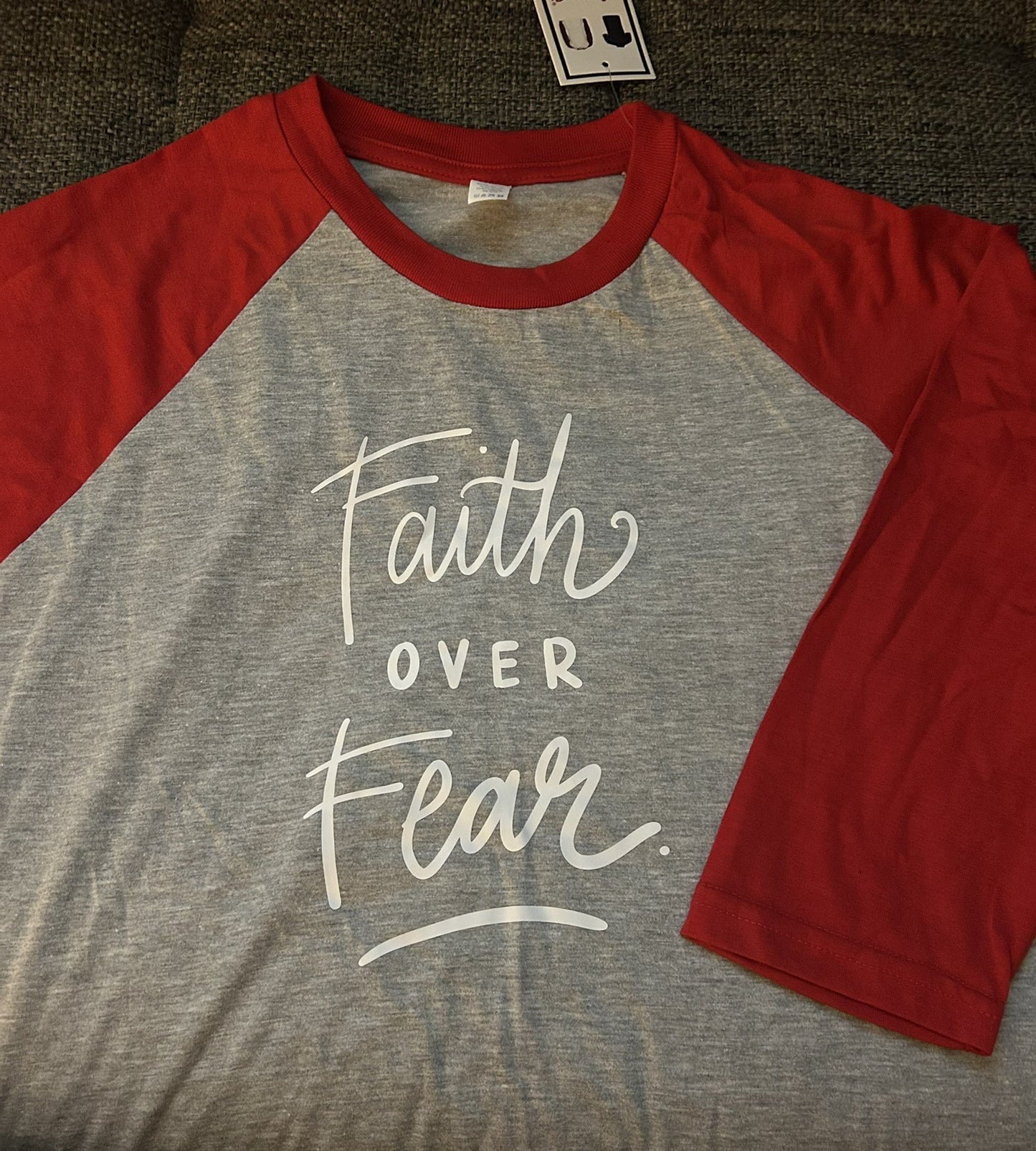 DESTASH! - "Faith Over Fear" 3/4 Sleeve Shirt (Medium)