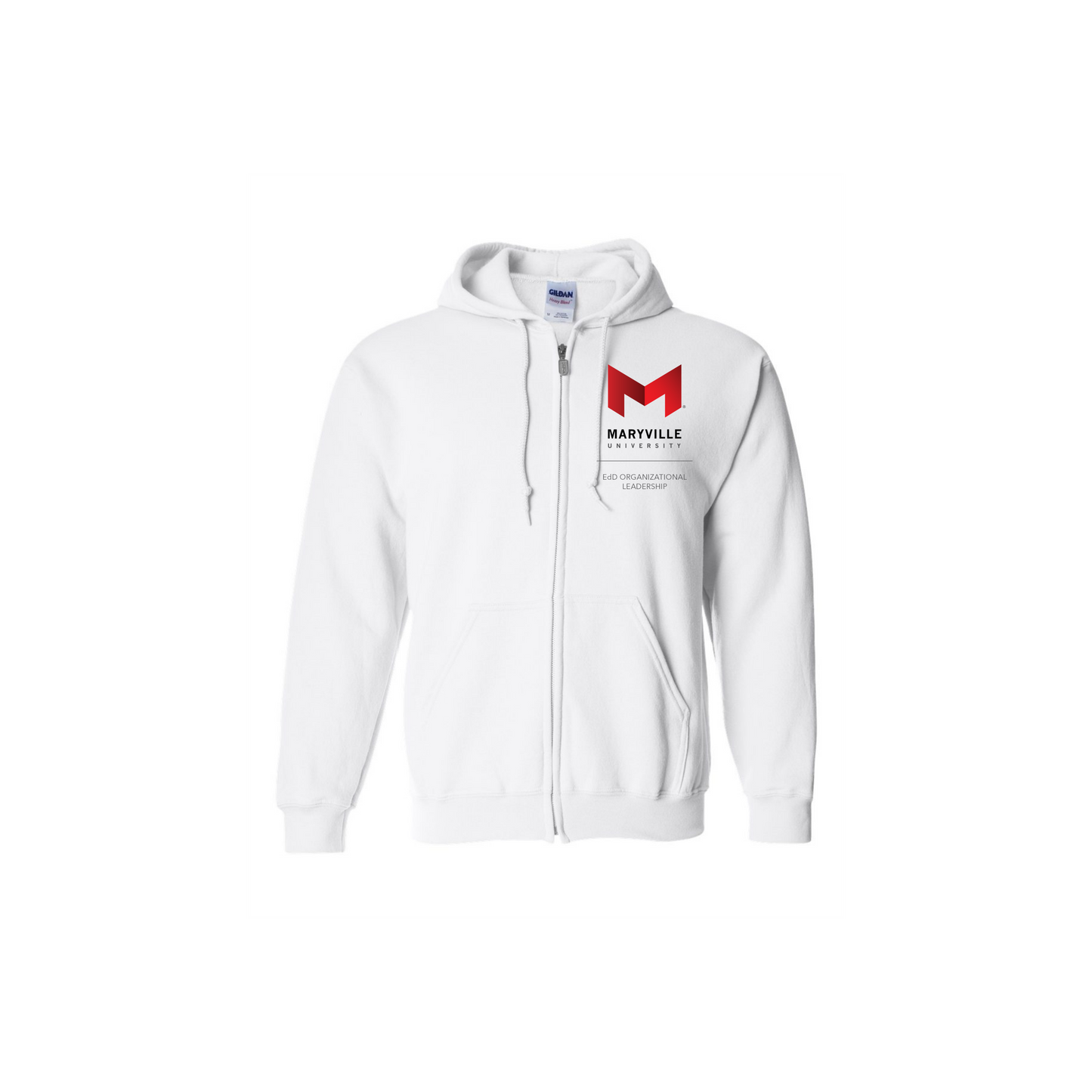 Maryville EdD - Organizational Leadership Full Zip Hoodie (Large Logo - Left Chest)