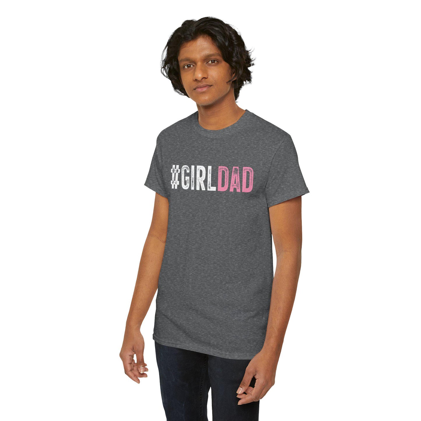 GirlDad Unisex Heavy Cotton Tee - Perfect Gift for Fathers, Dad's Day, Family Gatherings, Casual Wear, Summer Fashion