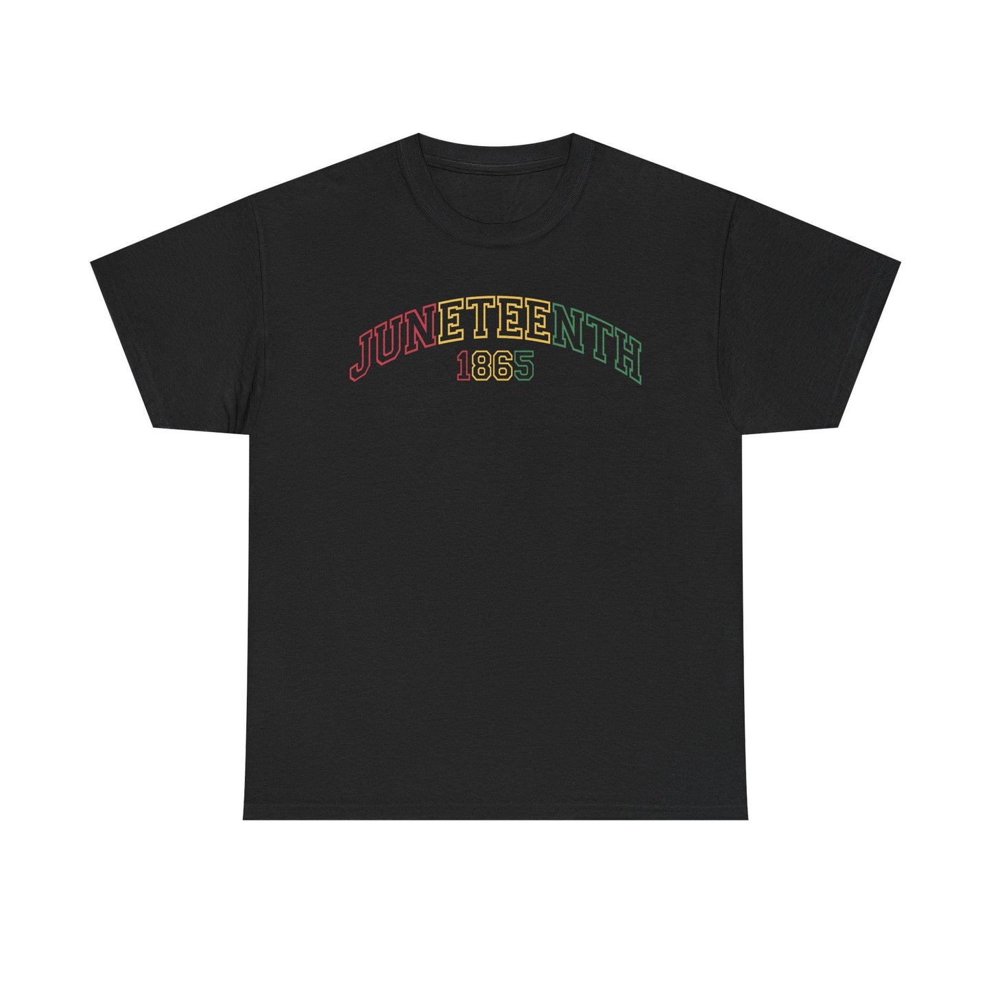 Juneteenth 1865 Heavy Cotton Tee, Unisex Rainbow Tee, Celebration Shirt, Festival Apparel, Casual Everyday Wear