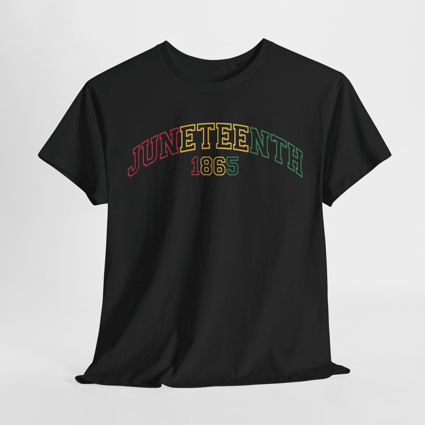 Juneteenth 1865 Heavy Cotton Tee, Unisex Rainbow Tee, Celebration Shirt, Festival Apparel, Casual Everyday Wear