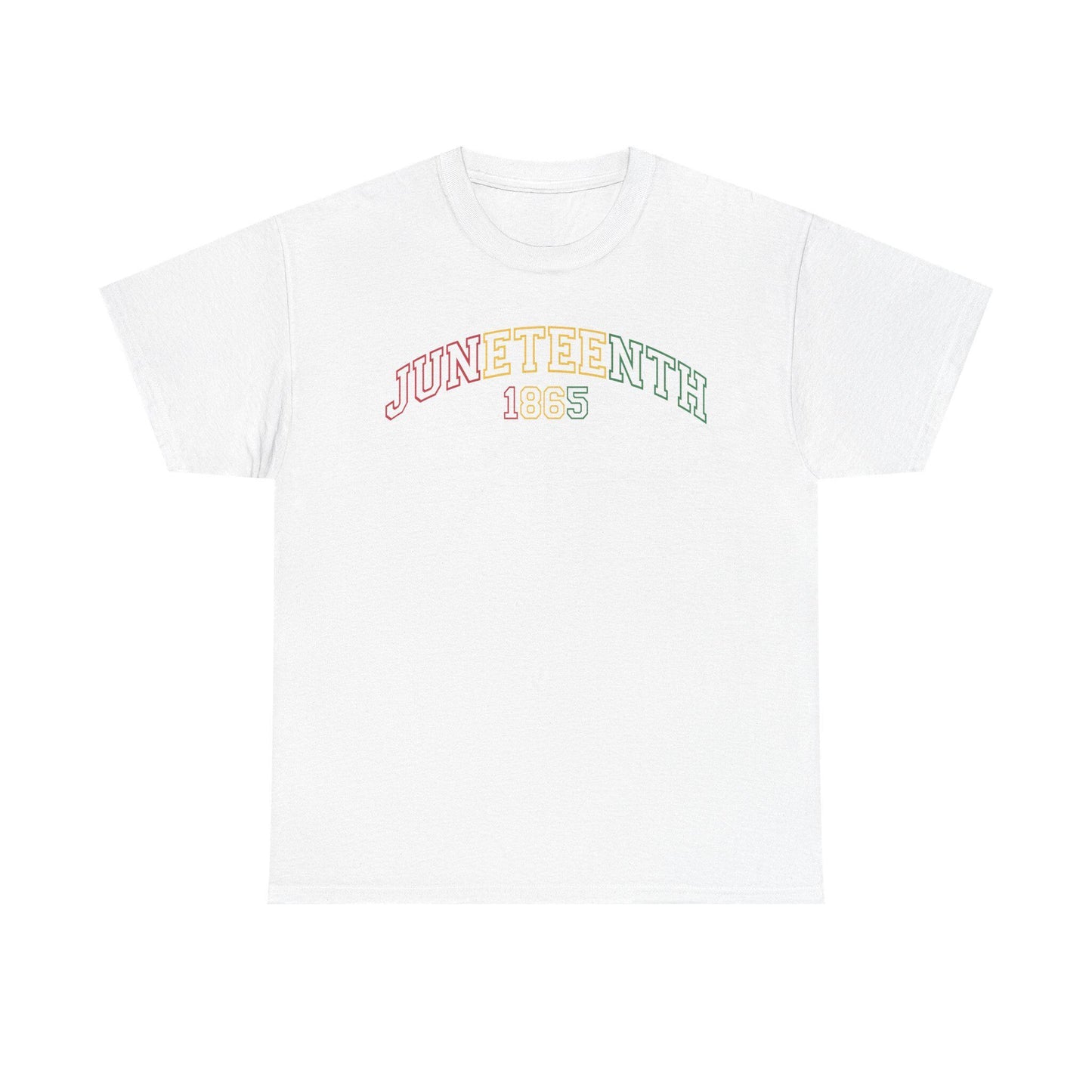 Juneteenth 1865 Heavy Cotton Tee, Unisex Rainbow Tee, Celebration Shirt, Festival Apparel, Casual Everyday Wear