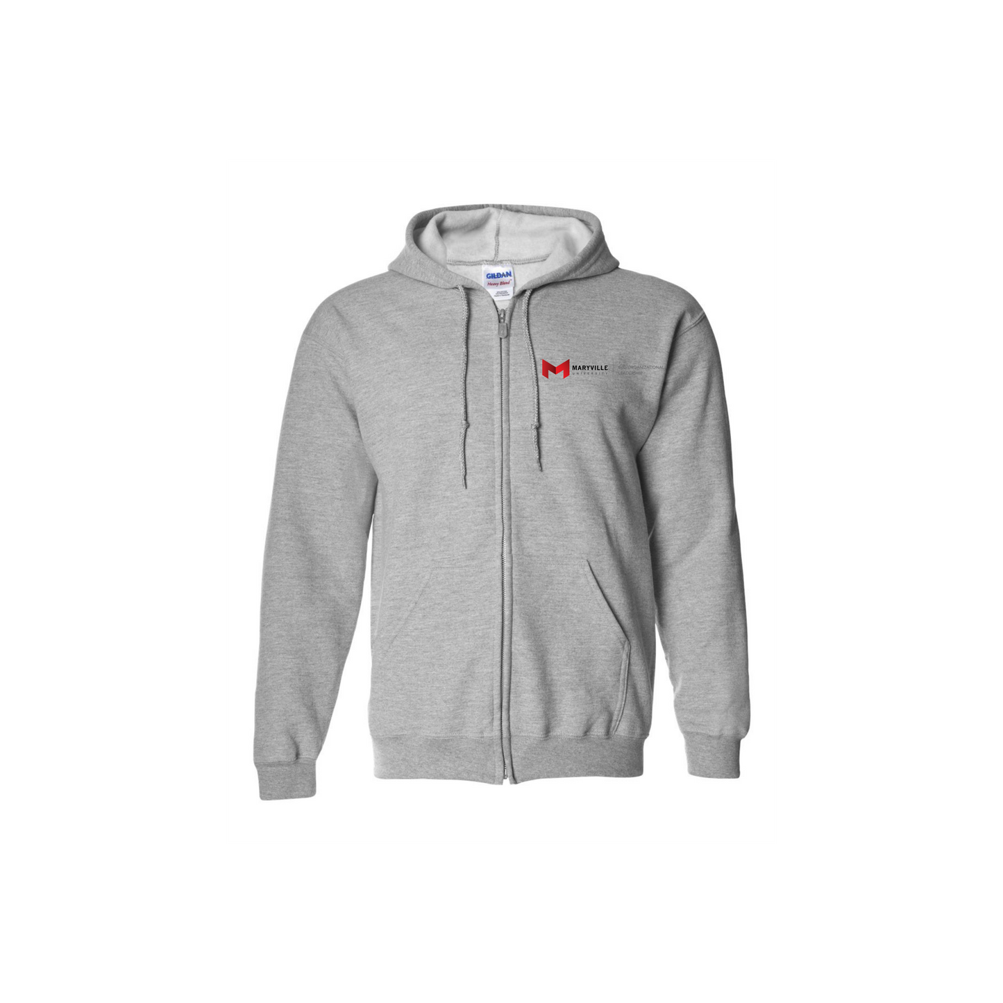 Maryville EdD - Organizational Leadership Full Zip Hoodie (Small Logo - Left Chest)