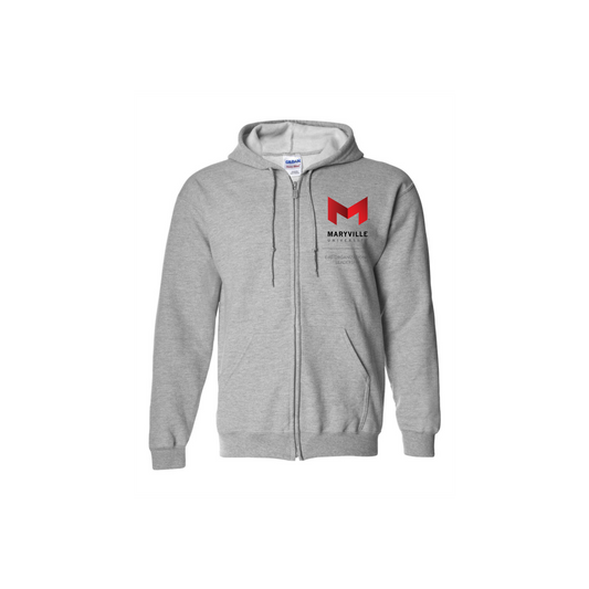 Maryville EdD - Organizational Leadership Full Zip Hoodie (Large Logo - Left Chest)