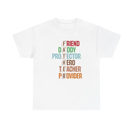 Father Crossword Unisex Heavy Cotton Tee, Father's Day Gift, Cool Dad Shirt, Husband Birthday Tee, Fun Family Apparel, Everyday Wear