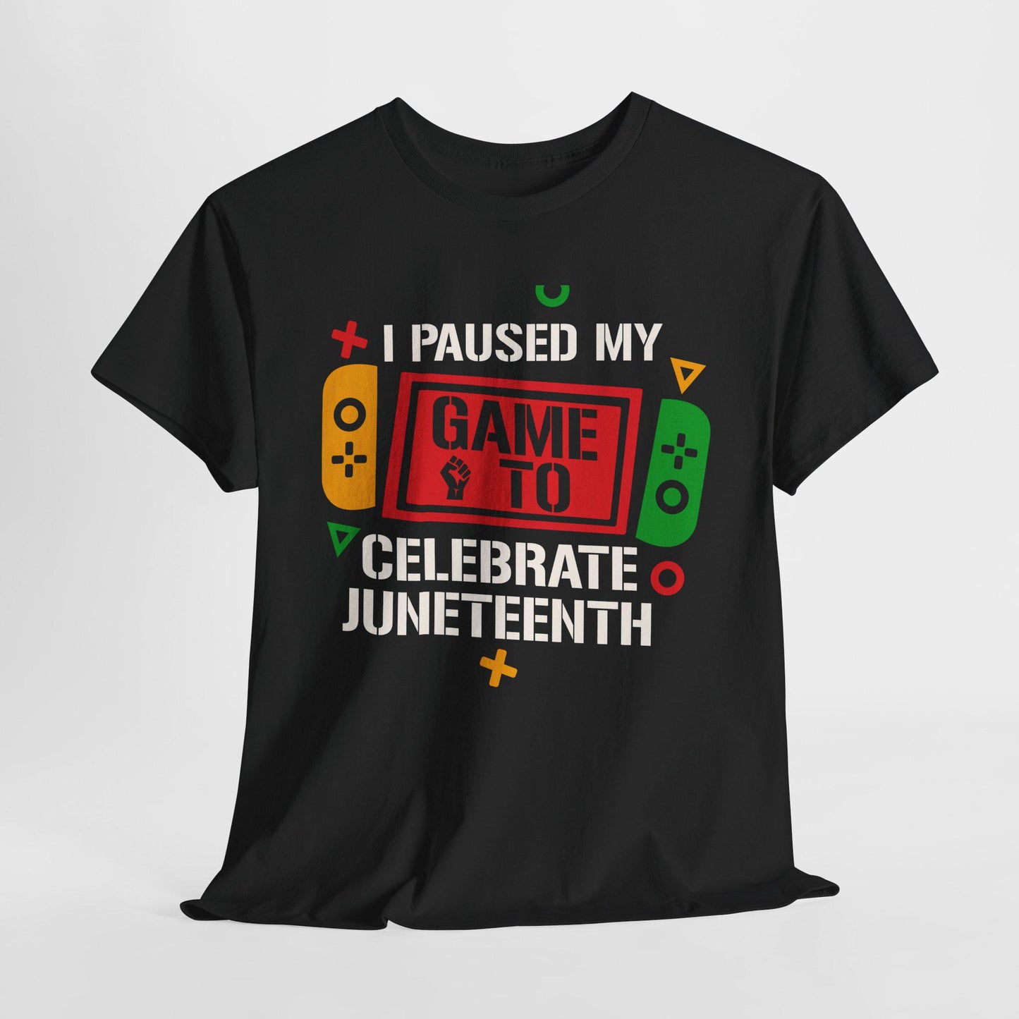 Juneteenth Gamer Tee, Game Pause Shirt, Unisex Cotton T-Shirt, Fun Summer Top, Gamer Pride Apparel