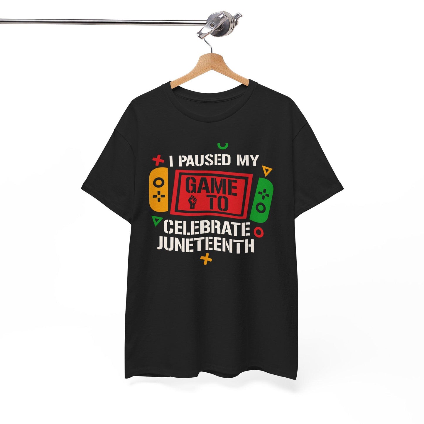 Juneteenth Gamer Tee, Game Pause Shirt, Unisex Cotton T-Shirt, Fun Summer Top, Gamer Pride Apparel